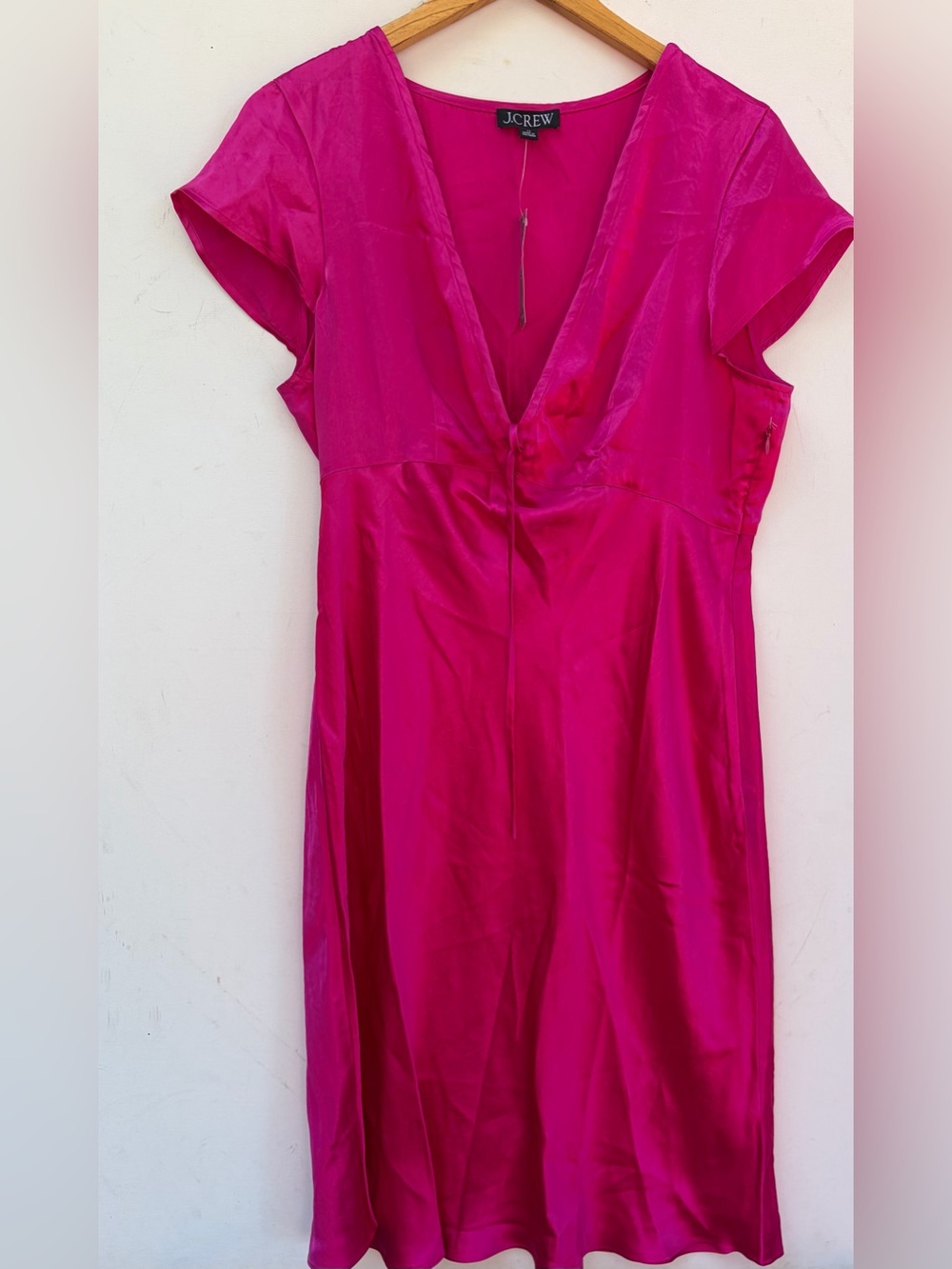 J Crew Short Sleeve Satin Slip Dress NWT